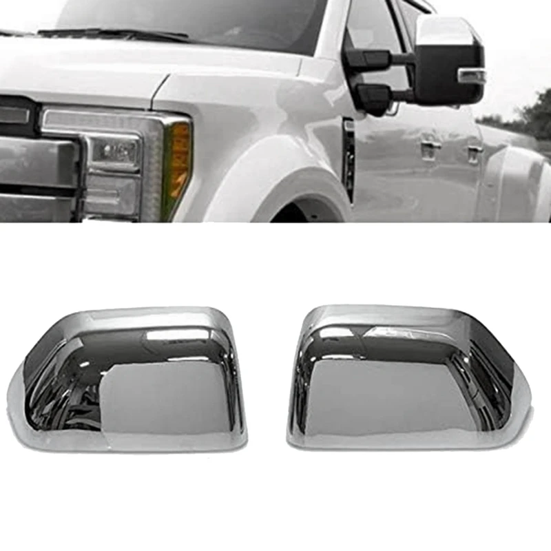 Car Side Mirror Cover For Ford F250 F350 F450 F550 2017-2023 Upper Half Mirror Housing Car Accessories Parts