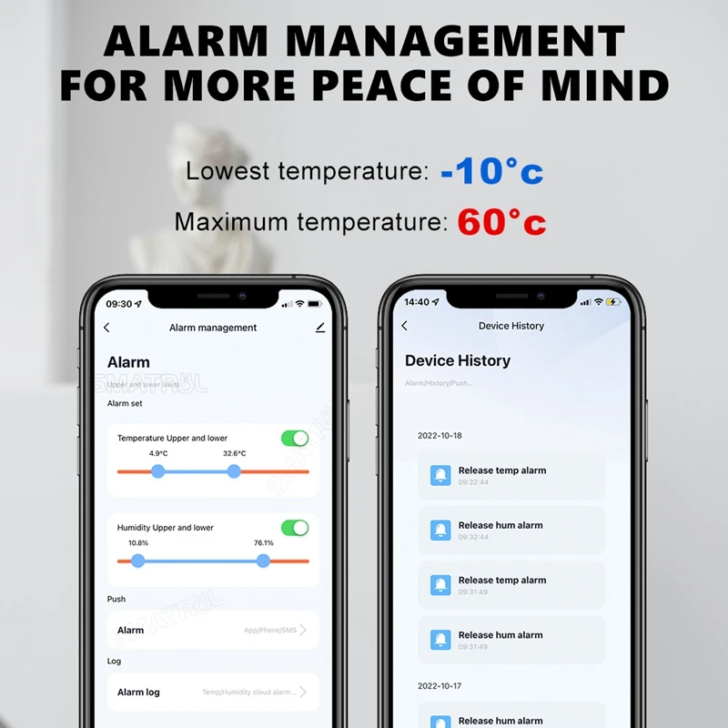 Tuya-Sensor de temperatura y humedad Wifi, monitoreo por aplicación, Alexa, Google Home, voz