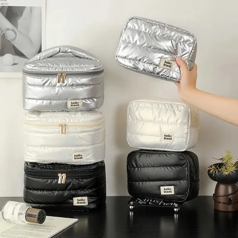New Ins High-end Skincare Storage Bag for Women Large Capacity Cosmetic Bag Portable Makeup Storage Bag Waterproof Toiletry Bag