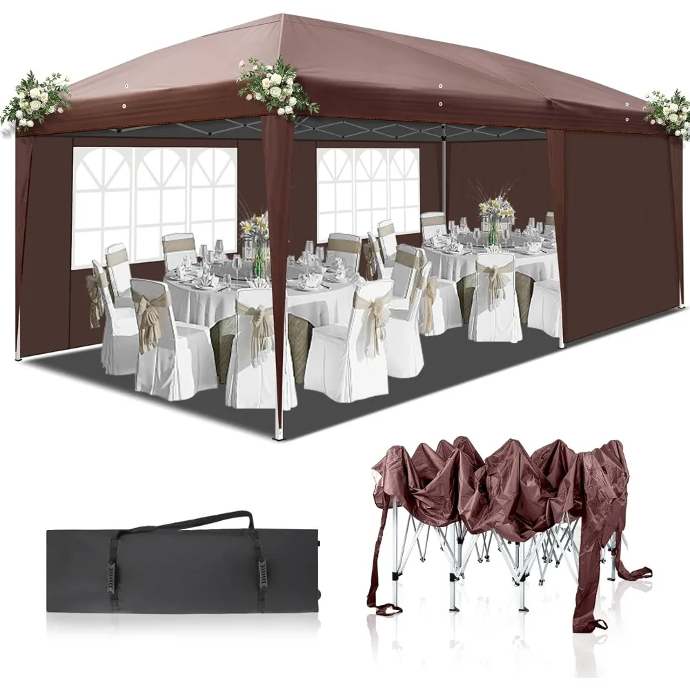 Pop Up Canopy, Portable Instant Canopy Tent with 4 SideWalls for Outdoor Events, Party, Wedding, Birthday