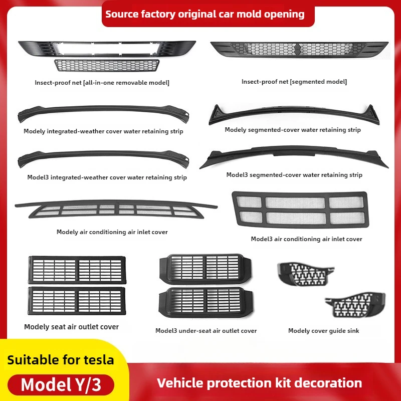 Applicable ModelY/3 Tesla Insect Net Rejuvenation M3 Integrated Split Air Conditioner Into The Trend Mesh Cover