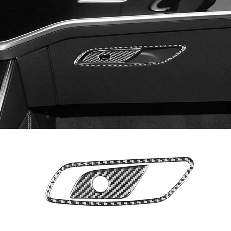 Carbon Stickers Voor A6 C8 2019-2023 Auto Console Co-Piloot Handschoenenkastje Panel Trim Interieur Accessoires