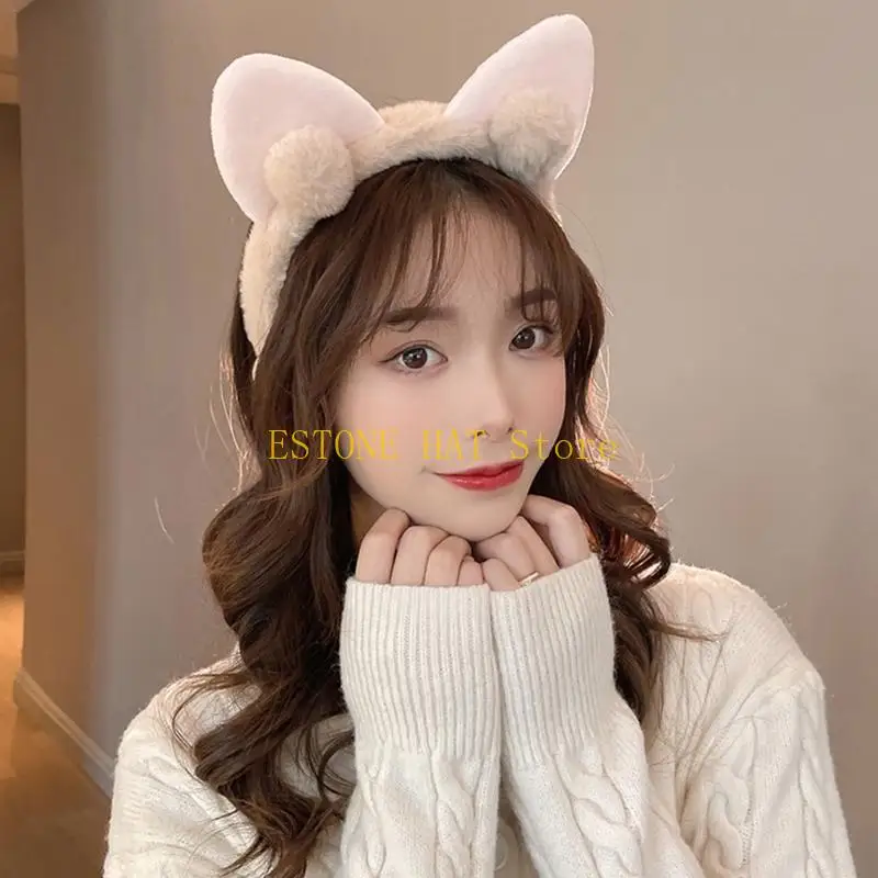 49MF Plush Ears عصابات الرأس فروي آذان حيوان آذان الشعر