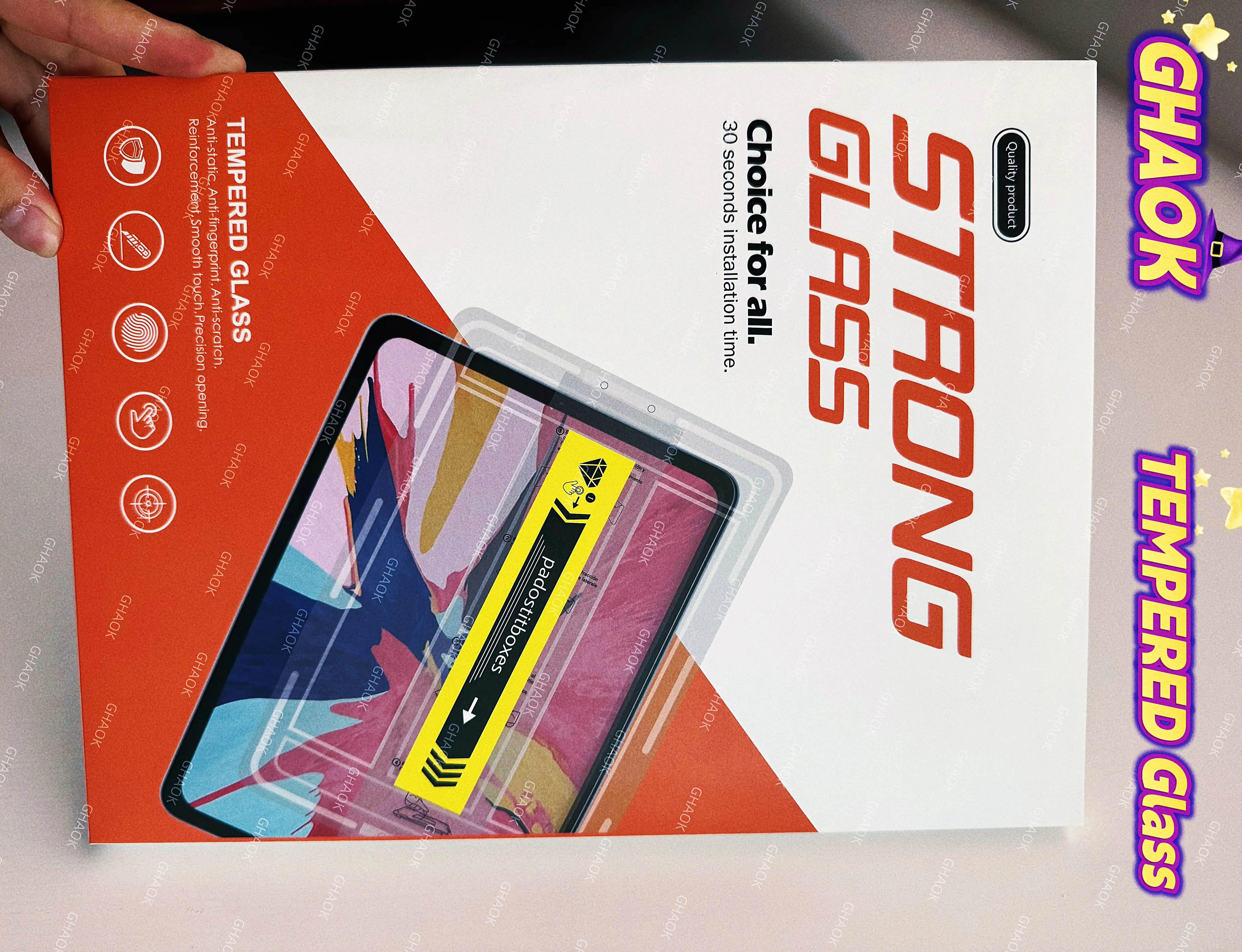 

packaging box Tempered Glass For iPad Air 13 11 5 4 Pro 13 11 A16 11th 2025 12.9 10th 9th Mini 7 6 HD Screen Protector Film