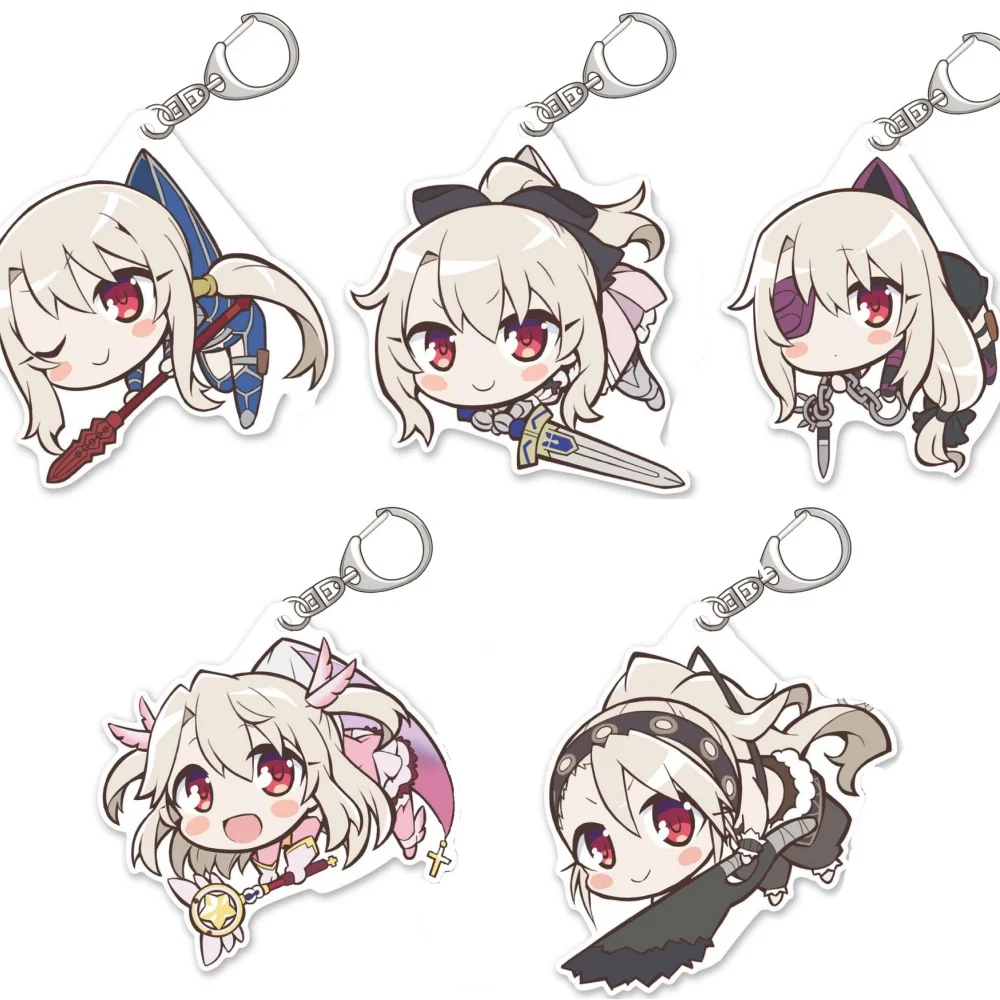 Anime Fans Gifts The Nameless Girl Ilya HD Figures Q Edition Acrylic Keychain pendant Ornament Collection Series About 6cm