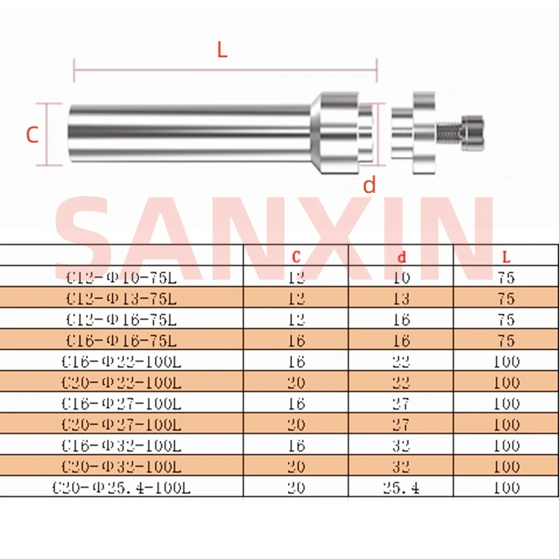 CNCスロッティングソーアーバーブレードホルダー,加工機用金属切削工具,フライス工具,フロントロック,10mm, 13mm, 16mm, 22mm