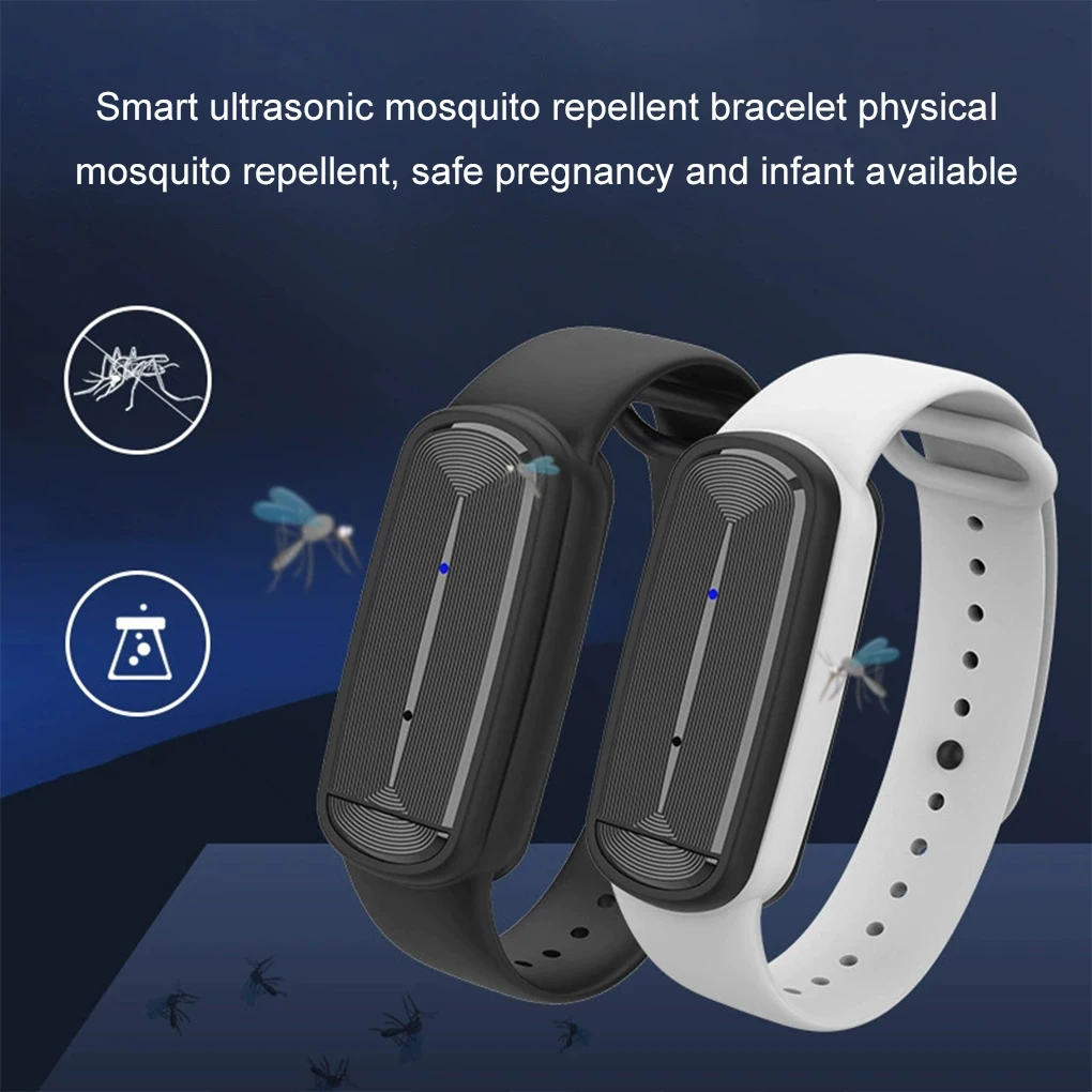 Электронный репеллент от комаров, уличный ультразвуковой браслет от комаров для взрослых, детей, беременных женщин