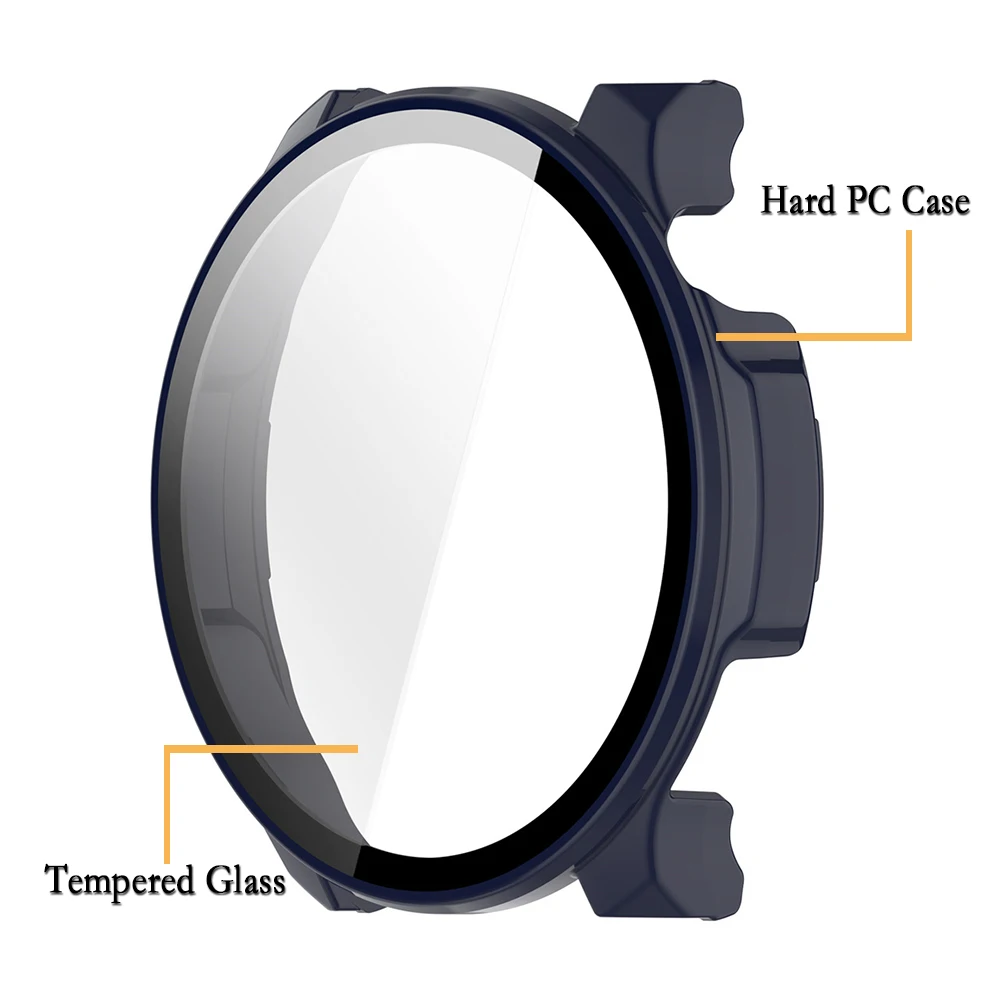 For Huami Amazfit Balance 2 Watch Shell 2-in-1 PC Hard Case Cover With Tempered Glass Screen Protector Watch Decoration
