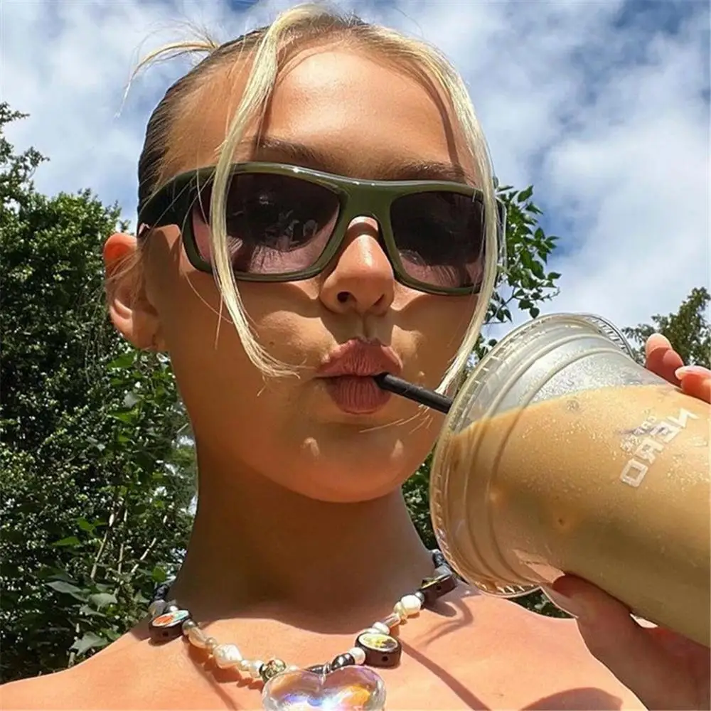 Y2K Sunglasses Cycling Sports Sun Glasses Women Punk Goggles Men Silver Mirror Shades Fashion UV400 Eyewear