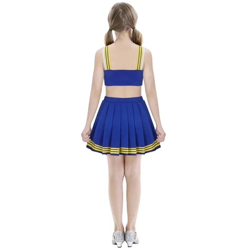 

25COSTaylor cheerleader uniform for kid girl hand TS Shake It Off Blue White cheerleading outfits Fan Concert Party costume