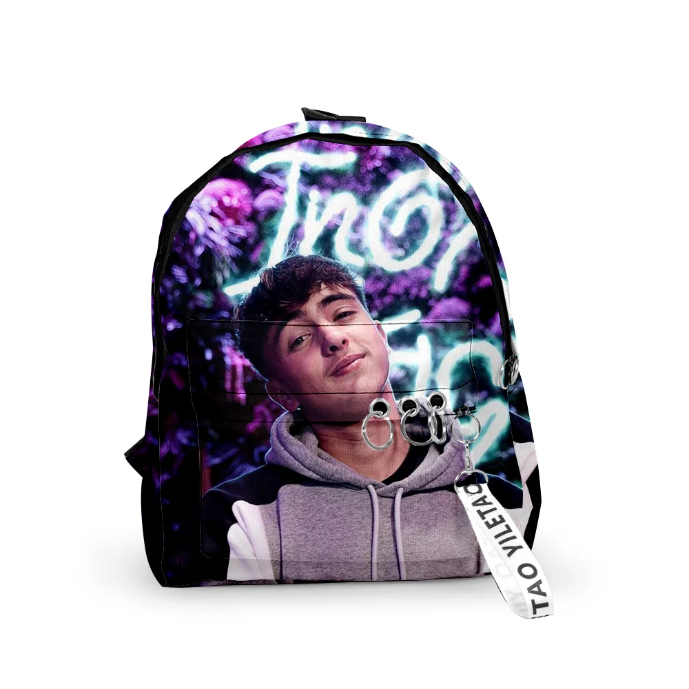 Hip Hop Youthful Inoxtag School Bags Notebook Backpacks Boys/Girls 3D Print Oxford Waterproof Key Chain Small Travel Bags