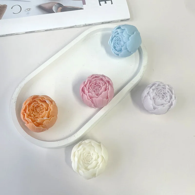 3D Flowers Silicone Candle Mold DIY Rose Ice Cube Soap Chocolate Cake Decoration Baking Mold Handmade Gypsum Resin Clay Made