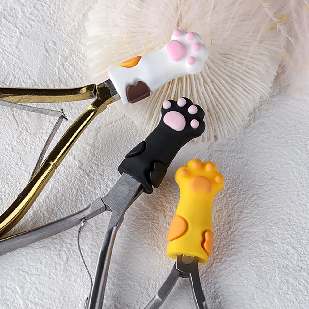 Juste de protection mignonne pour ciseaux à ongles, outils de manucure et de pédicure, pince à épiler pour la peau, manchon, fréquence, 3 pièces