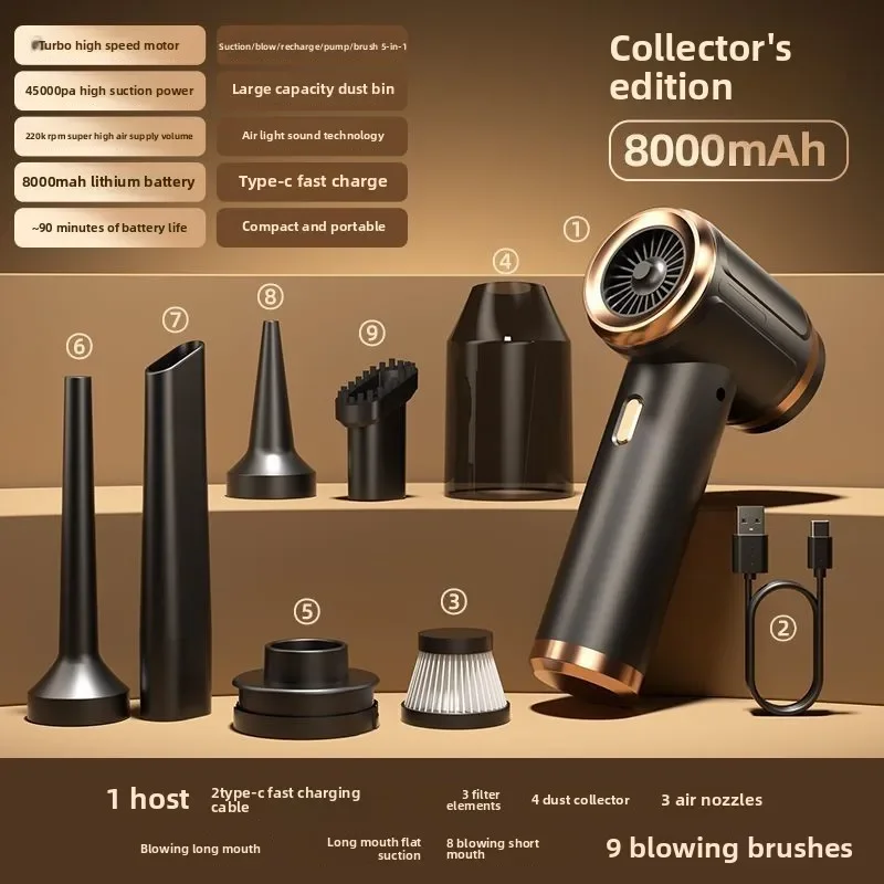 

new New Mini Vacuum Cleaner 45000Pa Wireless Vacuum Cleaner Powerful Suction Handheld Portable