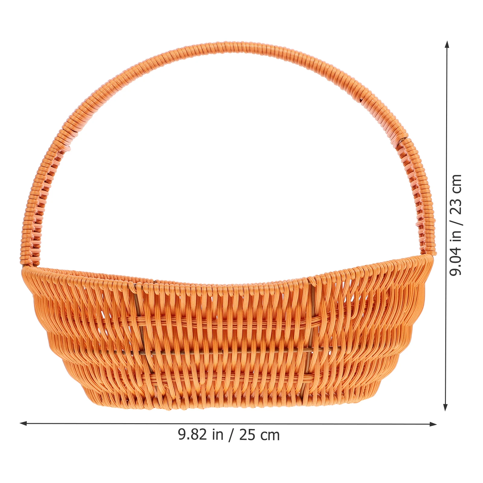 

Imitation Rattan Flower Basket Woven Hand Storage Fruit Small Decorative Baskets Handmade Wedding Gift Plant Holder Home Storage