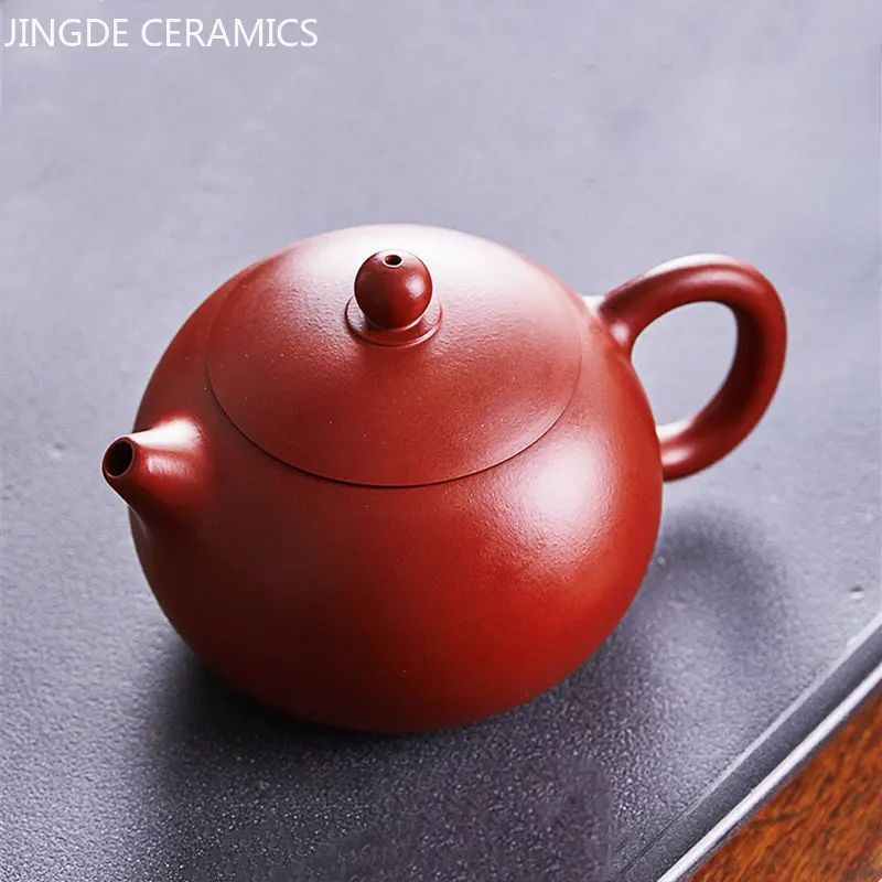 

Chinese Yixing Purple Clay Teapot Master Handmade Dahongpao Xishi Pot Home Filter Beauty Kettle Tradition Zisha Tea Set 330ml