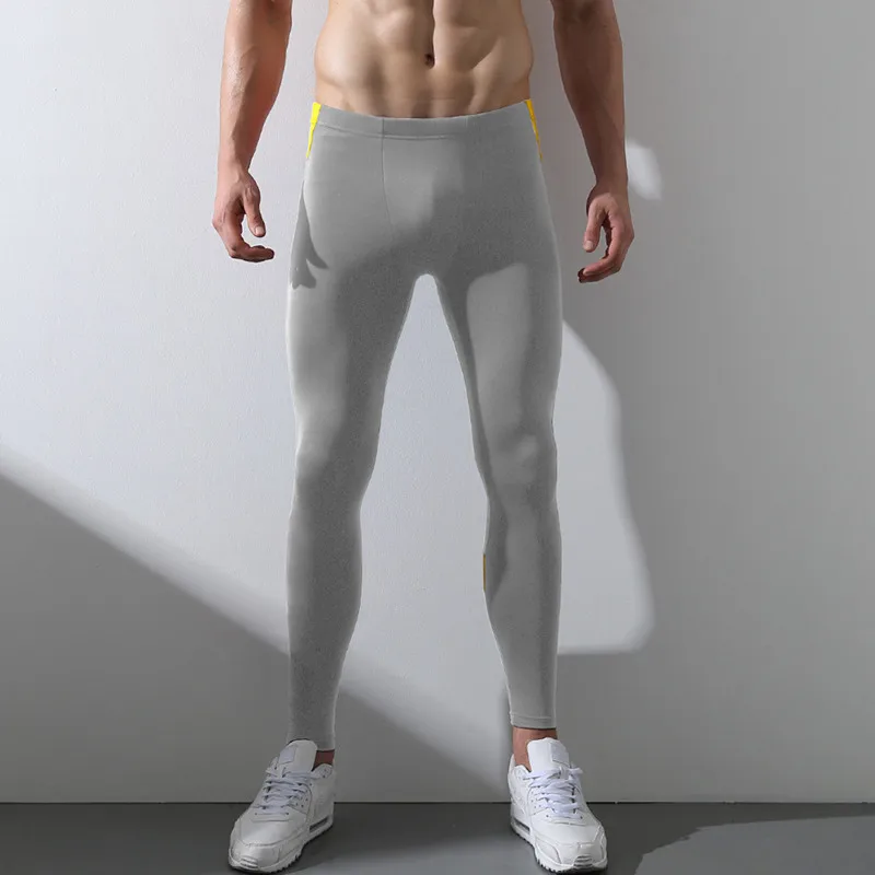 Winter Warm Men's Compression Pants Running Tights Straight Leg Length Eight Casual Pants Youthful Vitality Style Travel Suit...