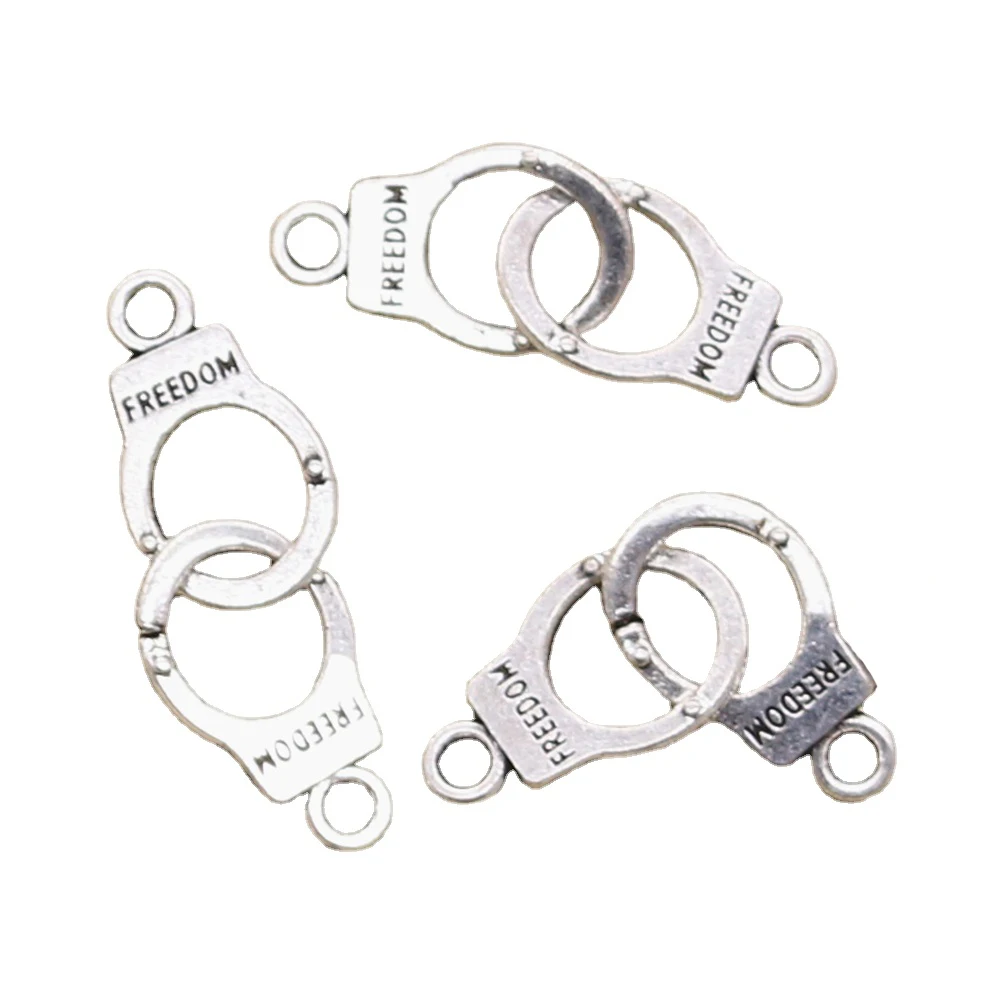 15 sztuk Charms kajdanki wolności 30x10mm Antique Making wisiorek fit,Vintage tybetański srebrny kolor, ręcznie robiona biżuteria DIY