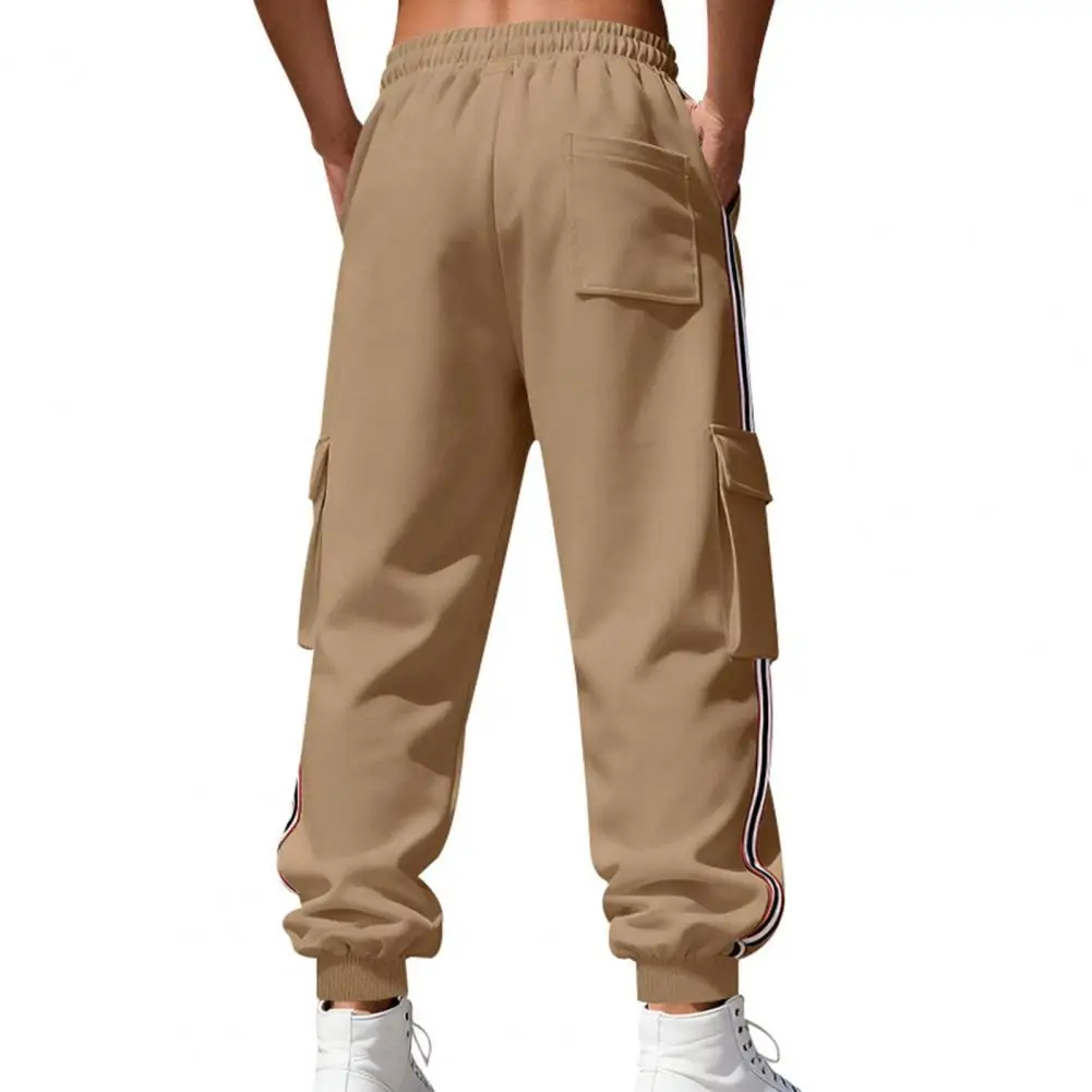 

Мужские брюки с боковыми карманами, брюки-карго на молнии, черные повседневные мужские брюки в стиле хип-хоп для бега, модные повседневные уличные брюки для тренировок