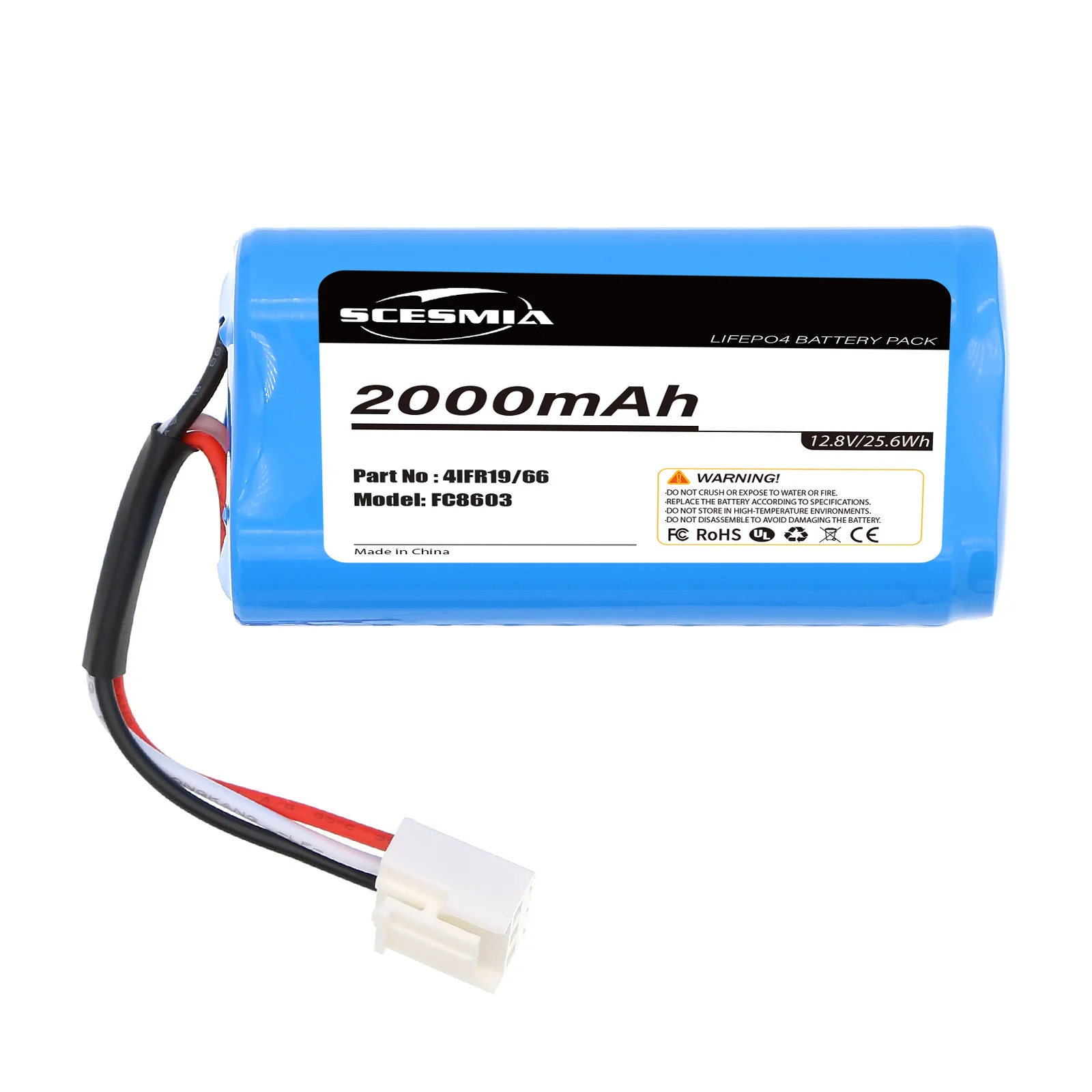 2000mAh Battery for Philips 4IFR19/66,CP0111/01,Severin Chill 4404048,FC8603, FC8700, FC8705, FC8710, Smartpro, Compact