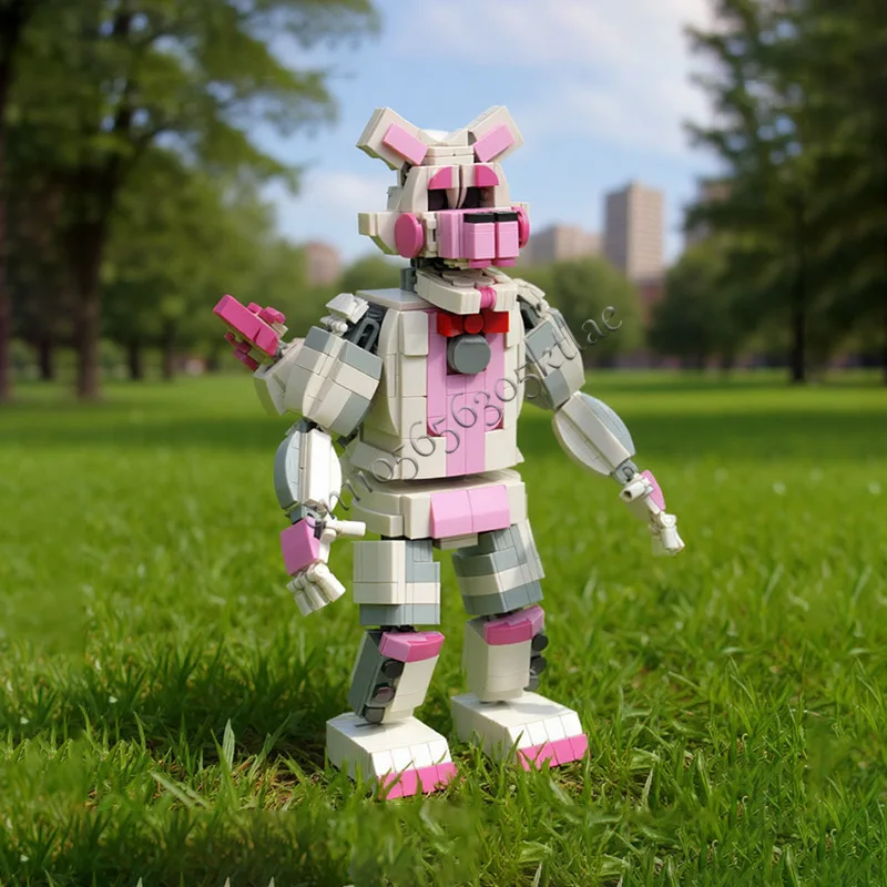 651 SZT. Popularna Seria Postaci z Gier Cyrkowy Lis Mechaniczny Marionetka MOC Personalizowany Modułowy Zestaw Klocków DIY Zabawka Festiwalowa Prezent