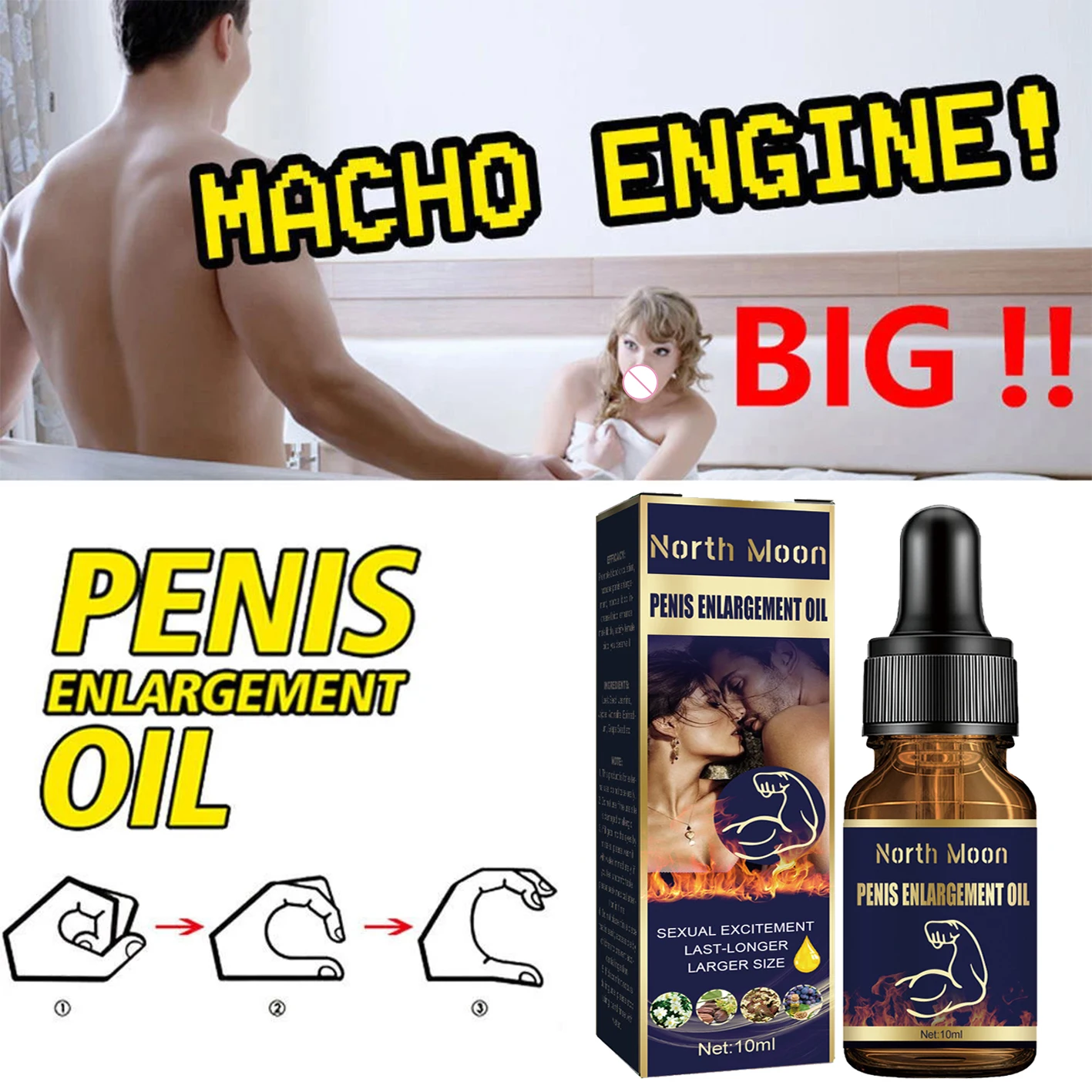 Penies Enlargment Oil Penis Growth Thickening Oil Enlarge For Men Enhance Dick Erection Big Cock Increase Massage Essential Oils