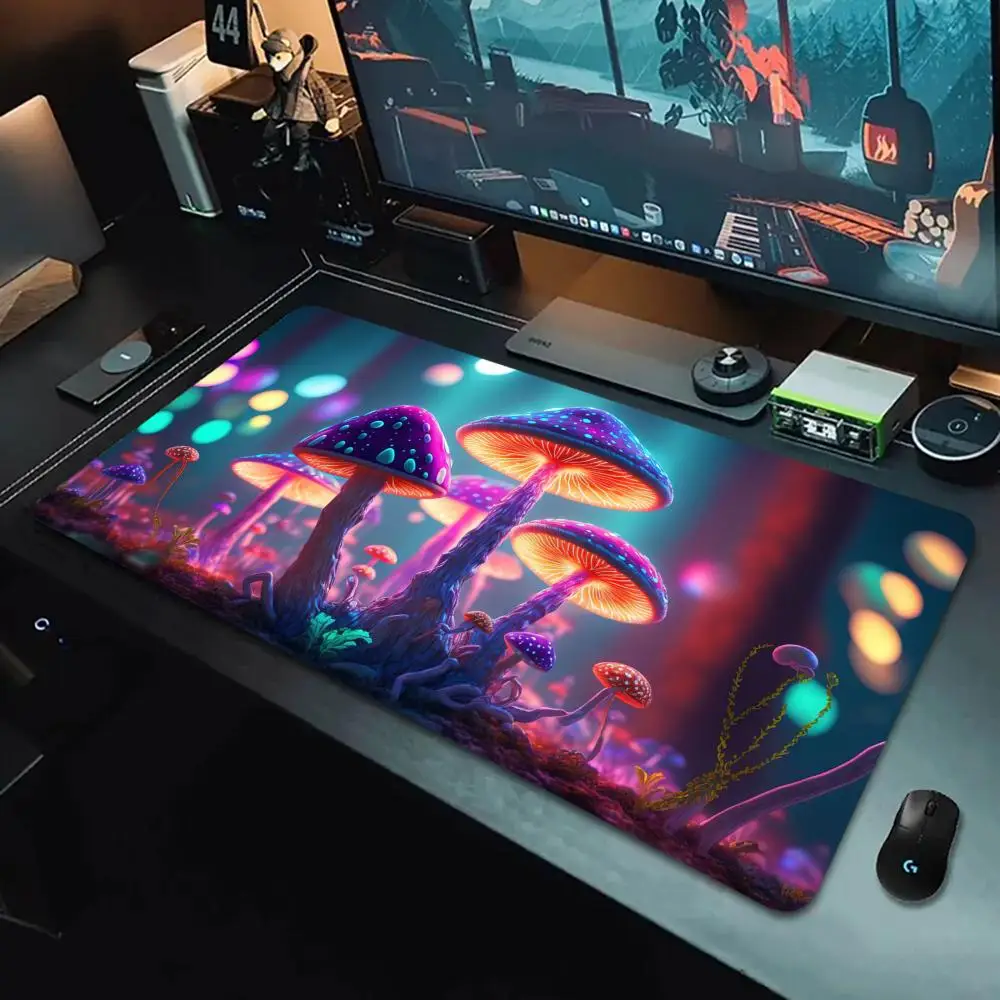 

The luminous and colorful mushroom forest mouse pad computer game accessory is of high quality and suitable for home