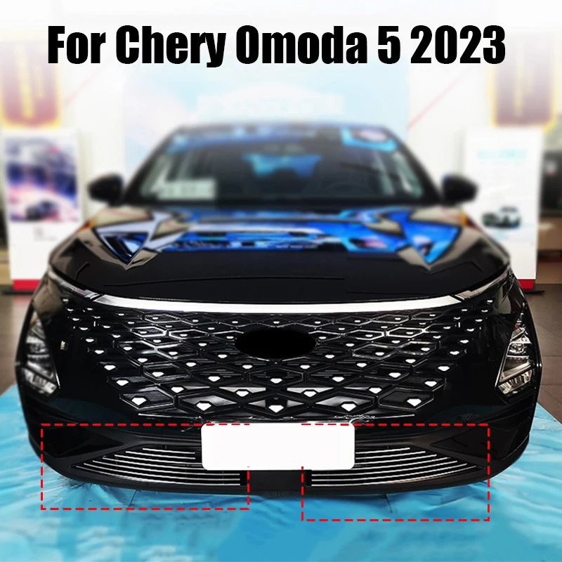 decorative stainless steel under the grille cover automobile retrofit accessories For OMODA C5 2023