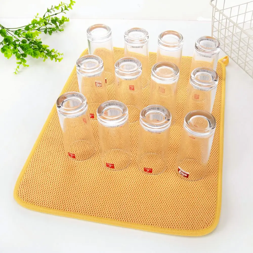 Kitchen Countertop Drying Mat Microfiber Absorbent Dish Drain Pad Tableware Placemat Fast Dry Protector For Xiyang