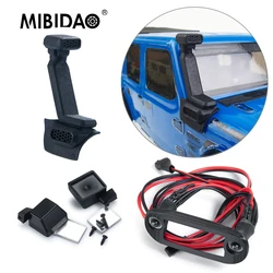 MIBIDAO Simulation Safari Snorkel/Rearview Mirror/Headlights for Axial SCX24 AXI00002 / AXI00005 Wrangler /Gladiator 1/24 RC Car