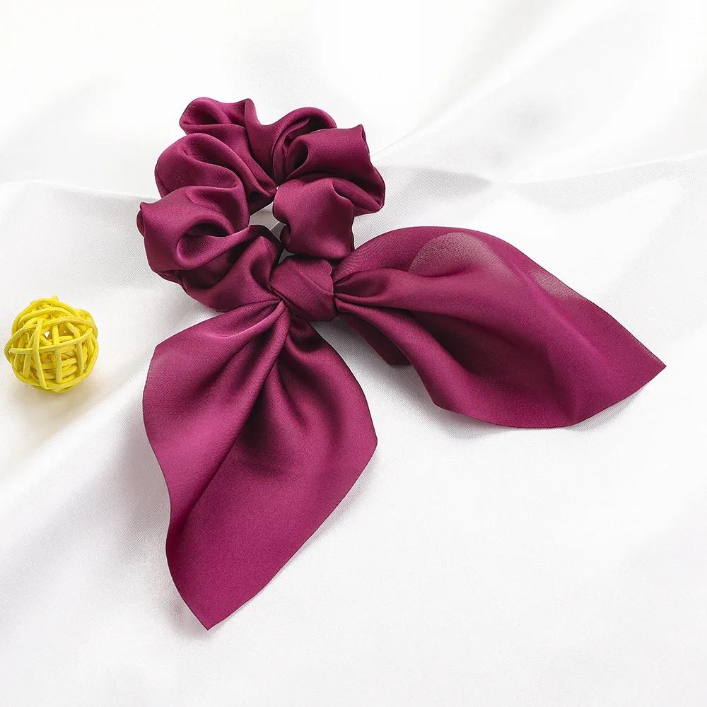 Leopard Bowknot Elastisches Haarband Frauen Einfarbig Scrunchie Mädchen Haargummi Pferdeschwanz Halter Stirnband Haar Seil Haar Zubehör – Detail 28