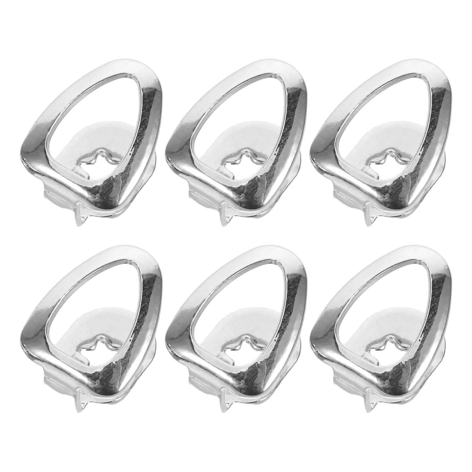 

6Pcs Metal Hip Hop Tooth Grill Cap Silver Plated Single Teeth Caps Halloween Party Costume Jewelry Rapper Decor