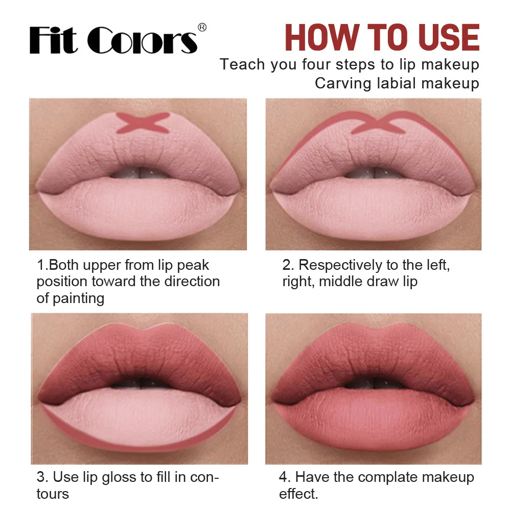 2 STKS waterdichte lipliner potloodset, gewichtloze nauwkeurige voering met superzachte mengbare textuur matte duurzame make-up lipgloss