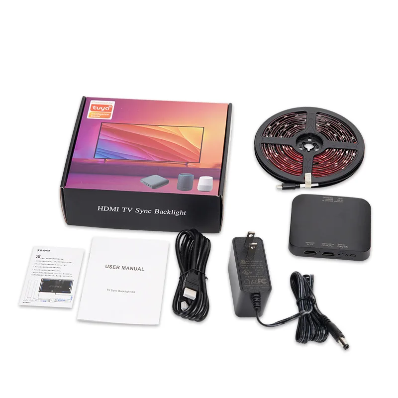 WACUAAO LED HDMI Sync TV-achtergrondverlichting voor PS5/Apple TV/Fire Stick, meeslepende gaming-lichtstrip, werkt ALLEEN met externe tv-boxen - afbeelding 2