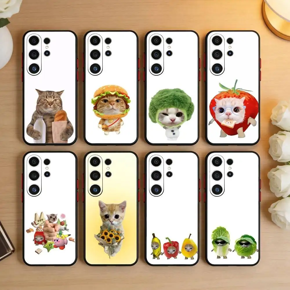 

Goofy Cats Big Eyes Phone Case For Samsung S26,S25,S24,S23,S22,S21,S20,Plus,Fe,Lite,Others Black Cover