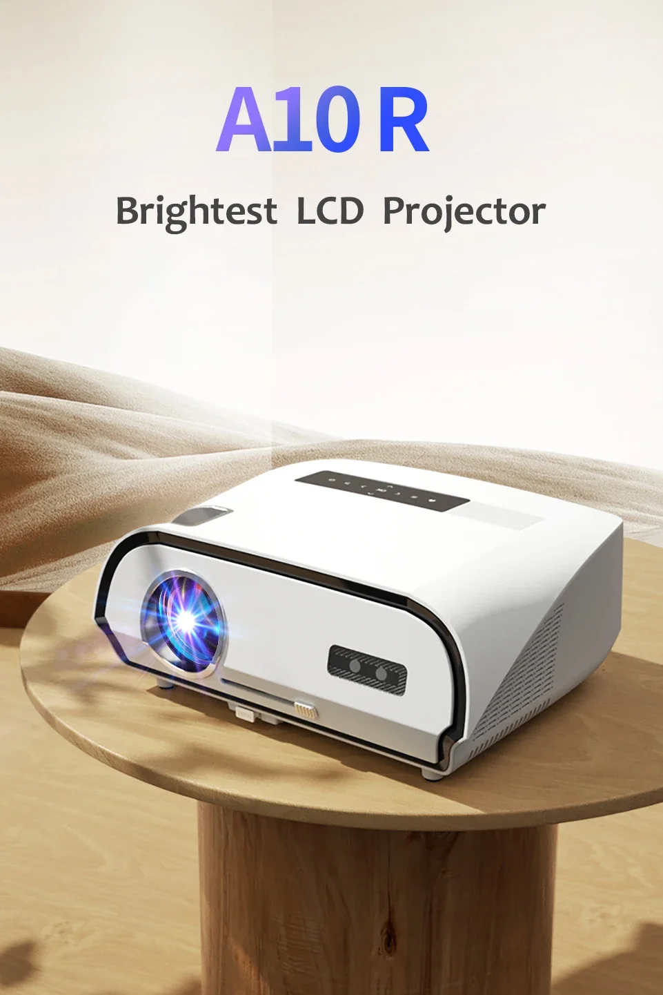 CAIWEI A10R Ultra HD 4k Wifi Android Projector with Laser Experience Home Theater Cinema Outdoor Movie Projectors for Smartphone