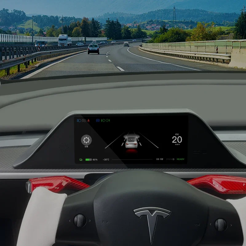 8.9" Head-Up Display Instrument Cluster Dashboard Display Touchscreen for Model 3 Y