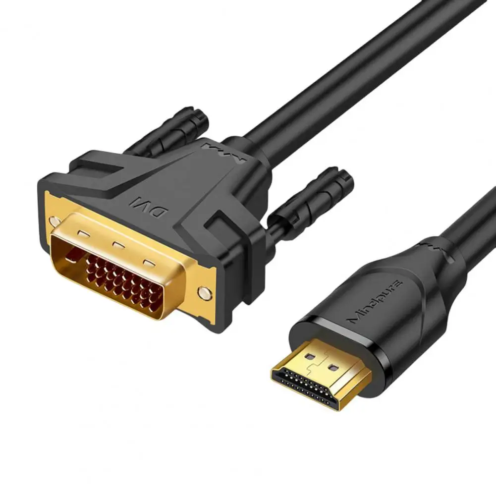 

DVI Digital Cord Practical Fast Speed Good Conductivity PC TV HDMI-compatible to DVI Converter Cord Desktop Accessories