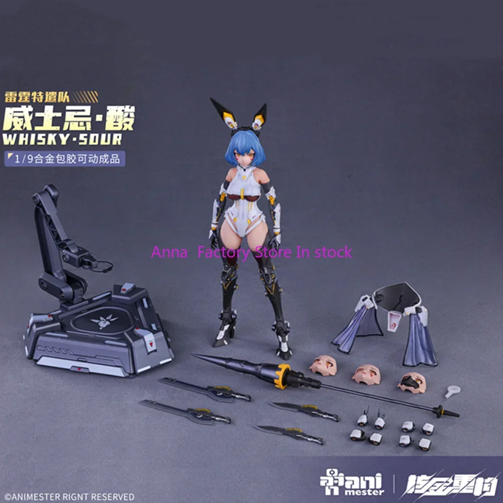 In Stock Metal PVC 1/9 Whiskey Sour Bunny Girl Nuclear Gold Reconstructed Mobile Suit Action Figure with Box.