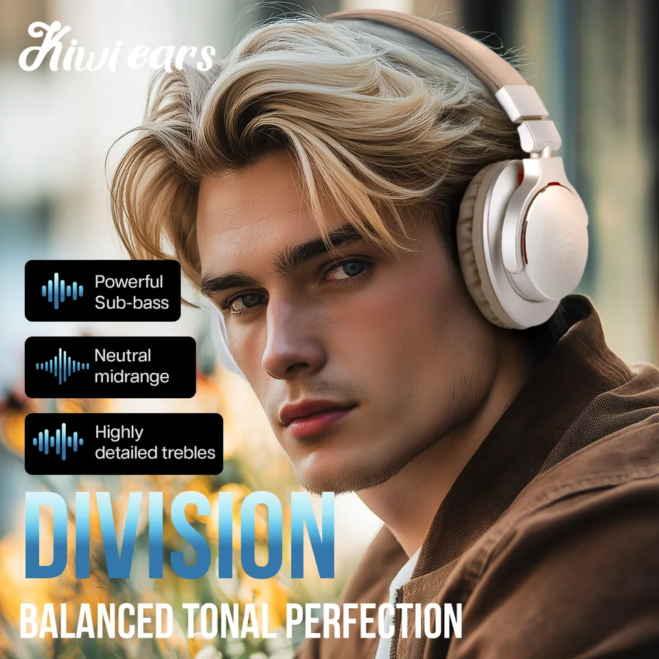 Kiwi Ears Division 40mm Monitor de driver dinâmico Fones de ouvido