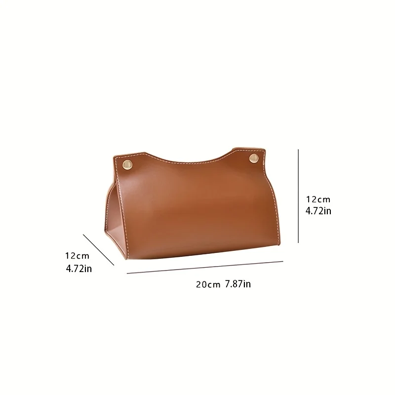 Personalized Customized Light Luxury Leather Tissue Box Home Creative Living Room Storage Car Tissue Box Storage Bag Napkin Box view 2