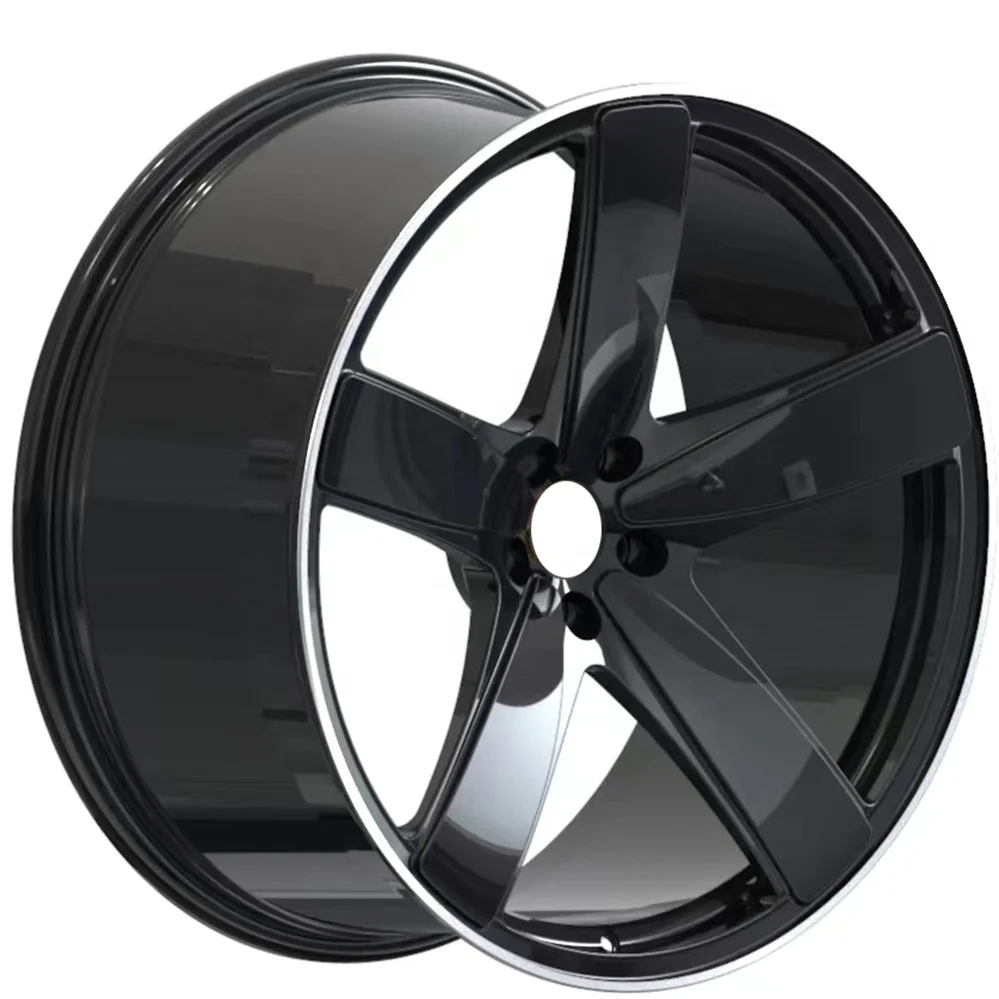 Factory Direct 22 Inch Gloss Black Forged Custom Alloy Car Wheels