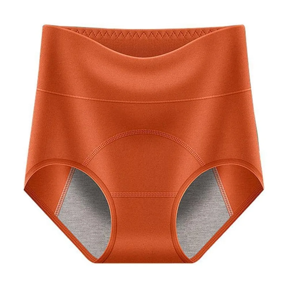 면 생리 팬티 하이웨이스트 방수 생리 팬티 통기성 재사용 가능 생리 속옷 야간 보호