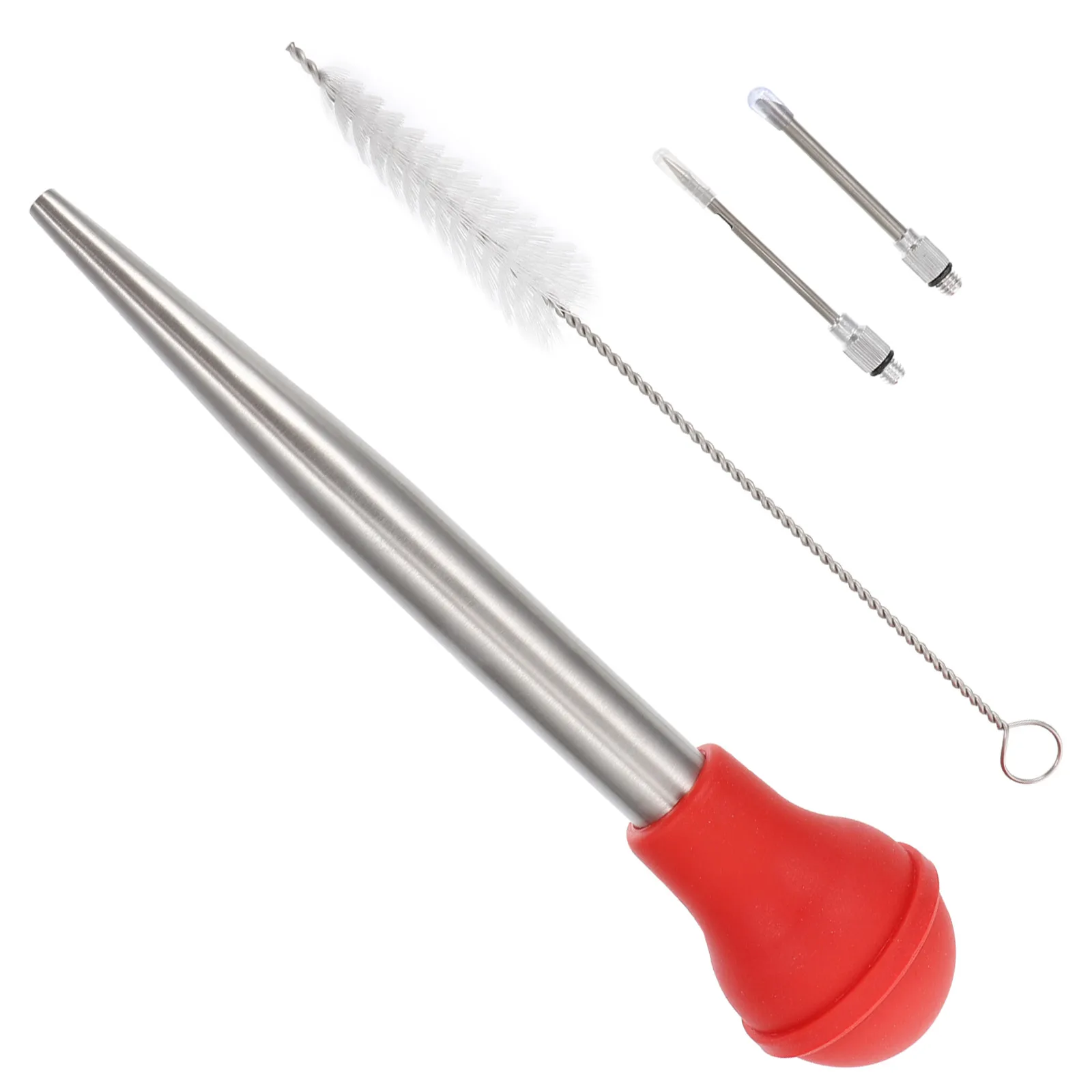 

Turkey Baster Needle BBQ Sauce Injector Premium Stainless Steel Silicone Marinade Meat Tool Kitchen Barbecue