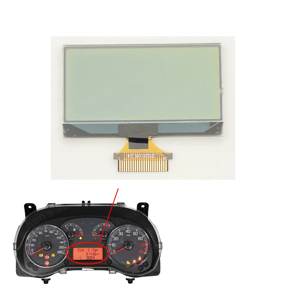 

Dashboard Screen Pixel Repair Instrument Cluster LCD Display for Fiat Grande Punto Fiorino Qubo Panels 2003-2012