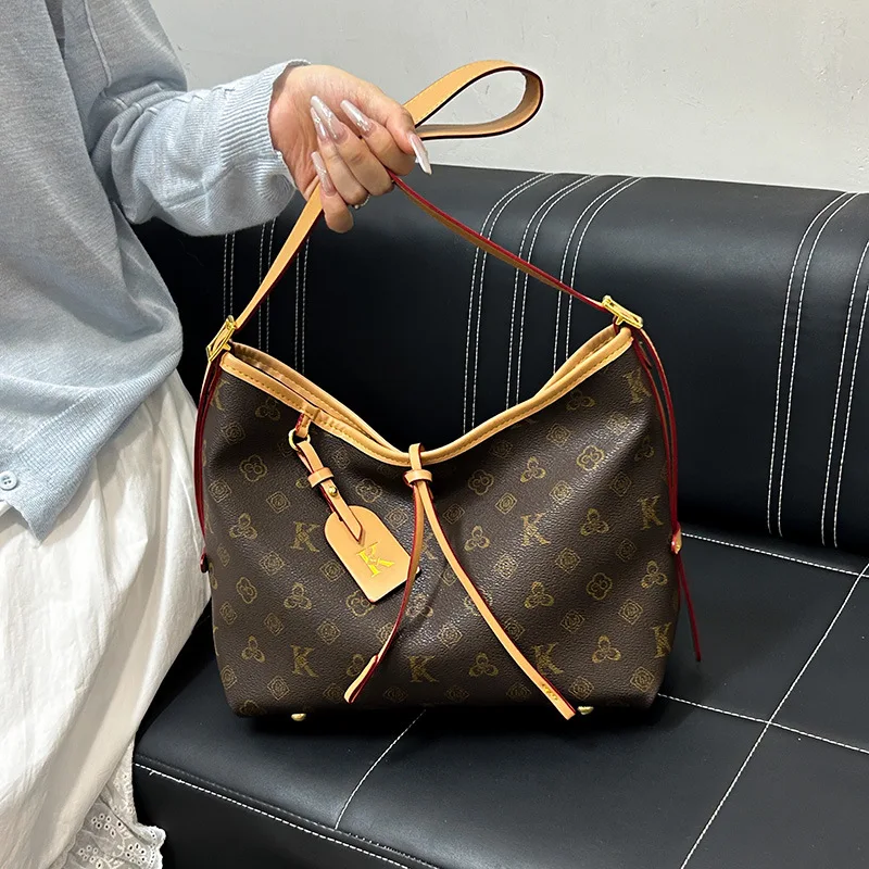 

‌ Винтажная большая сумка 2025 года — элегантная сумка через плечо/плечо, вместительная и структурированная, классическая офисная/дневная сумка