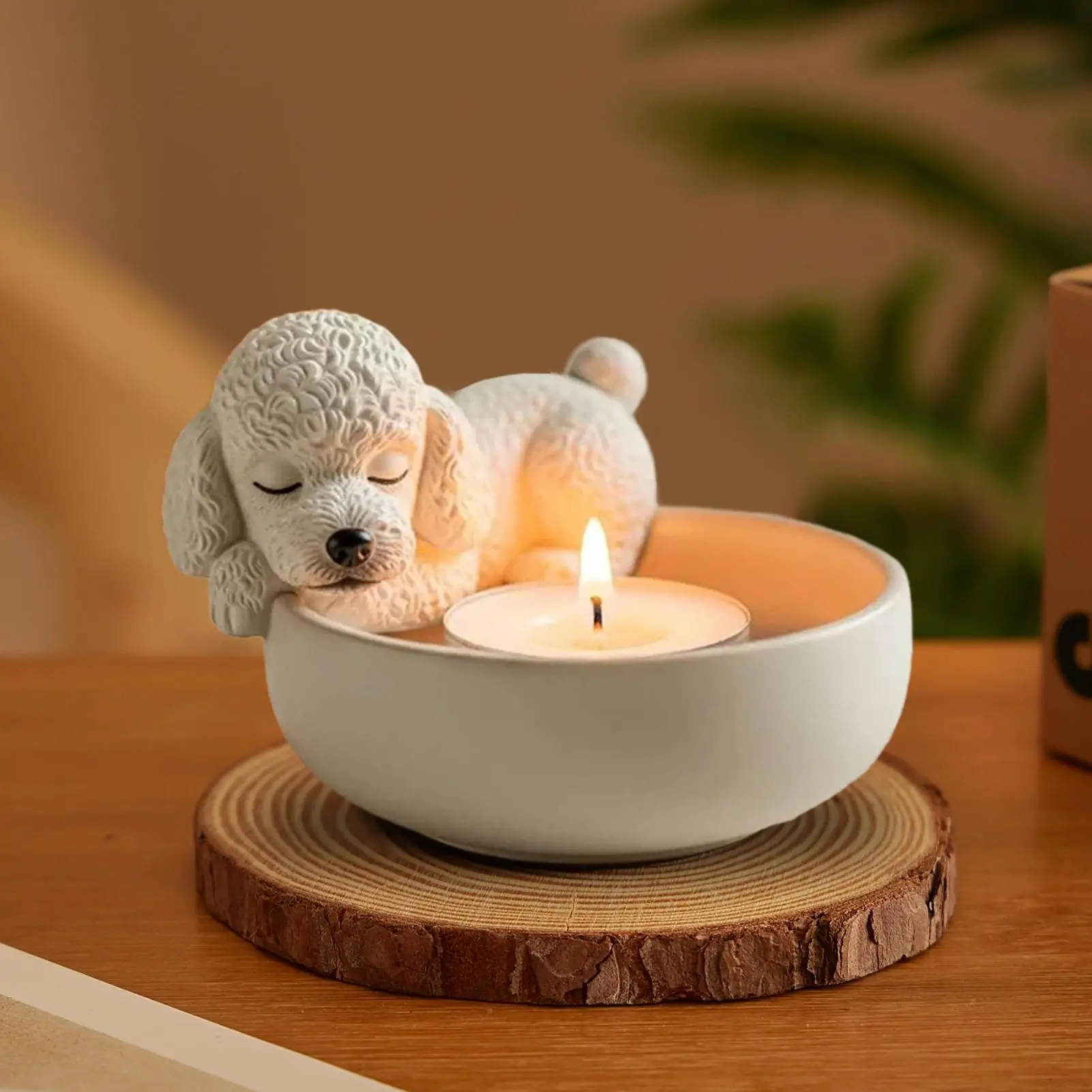 Tea Light Holders Decorative Candle Holders Dog Design Modern Candlestick for Home Kitchen Fireplace Centerpiece Event Party