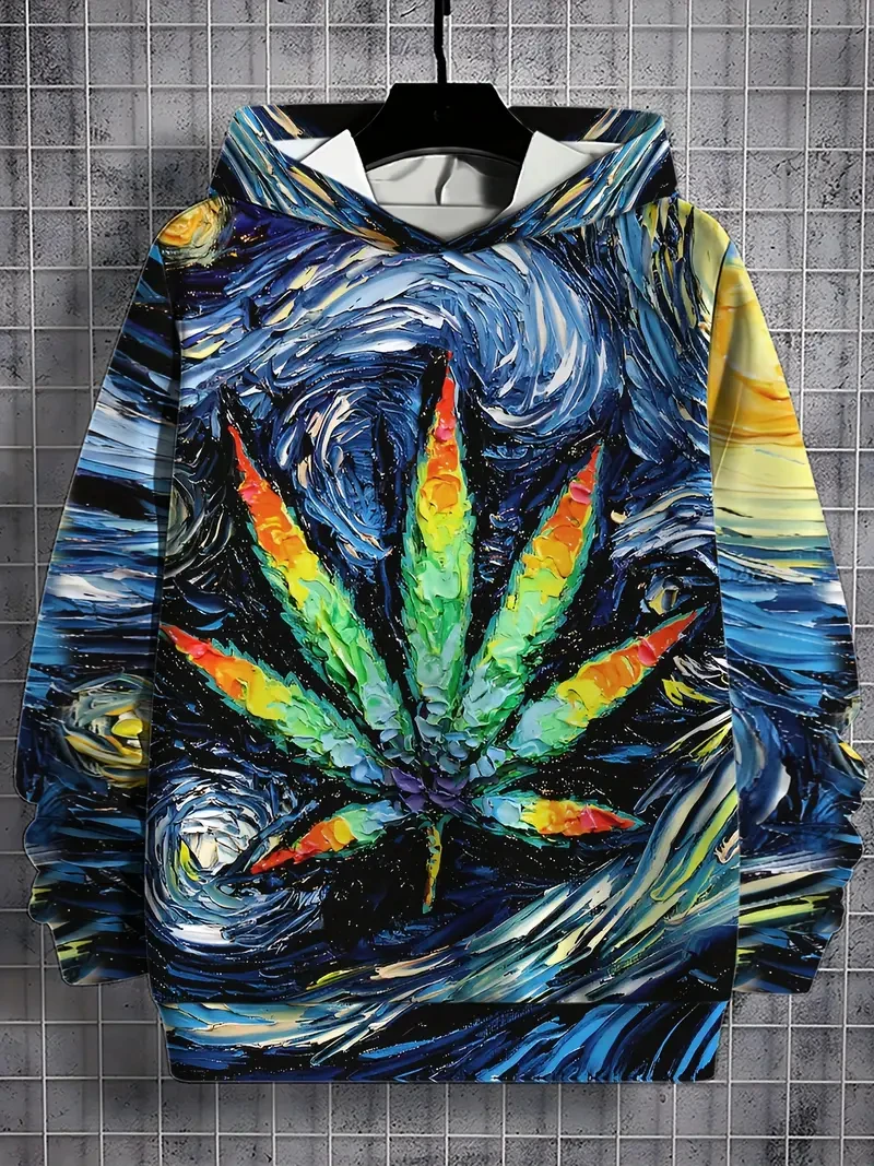 

New Weed Graphic Hoodies Pullover Men/Women 3D Print Cool Trendy Sweatshirts Casual Green Weed Leaf Hip Hop Men Streetwear Tops