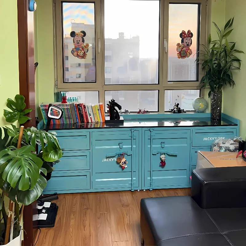 

Simple Blue Kitchen Storage Cabinet Japanese Solid Wood Kitchen Storage Cabinet Space Saving Meuble Rangement Furniture For Home