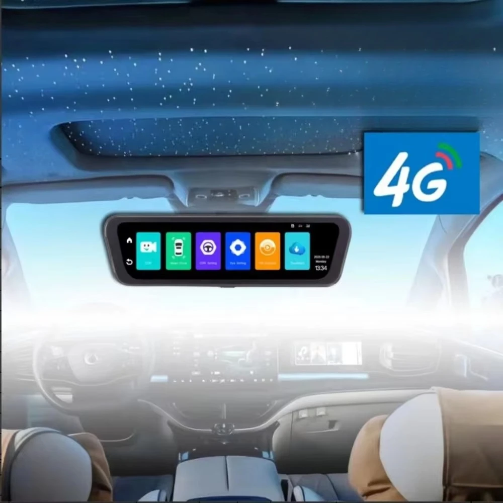 4G 4K Mirror Dual Lens Dashcam ADAS BSD Wifi GPS Black Box Touch APP Remote Real Time Rearview DVR Car Tracking